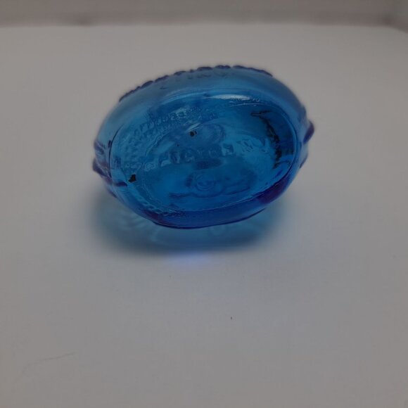 Wheaton Cerulean Blue Embossed Miniature Glass Bottle Decorative Vintage Piece - Picture 15 of 16